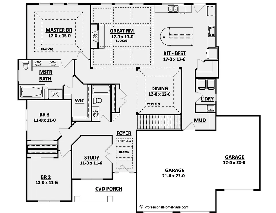 The Mackenzie main level floor plan